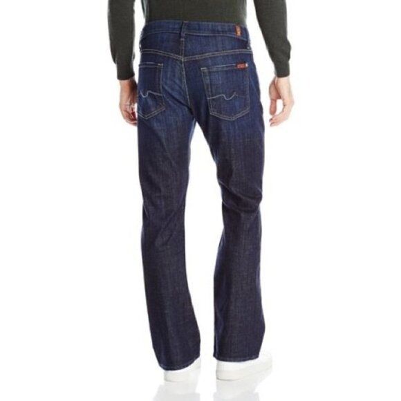 7 for all mankind man bootcut dark Wash stretch jeans size 28 - Picture 2 of 16